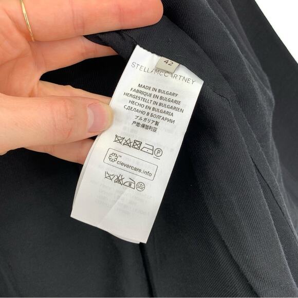 STELLA MCCARTNEY Puplum Wool Blazer Black 42 - Picture 7 of 11